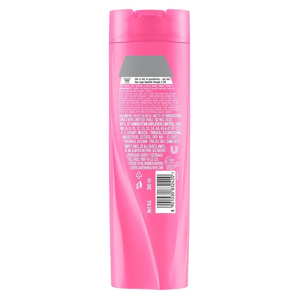 Picture of 180 ml Sunsilk lusciously thick and long shampoo Indian product used for male female