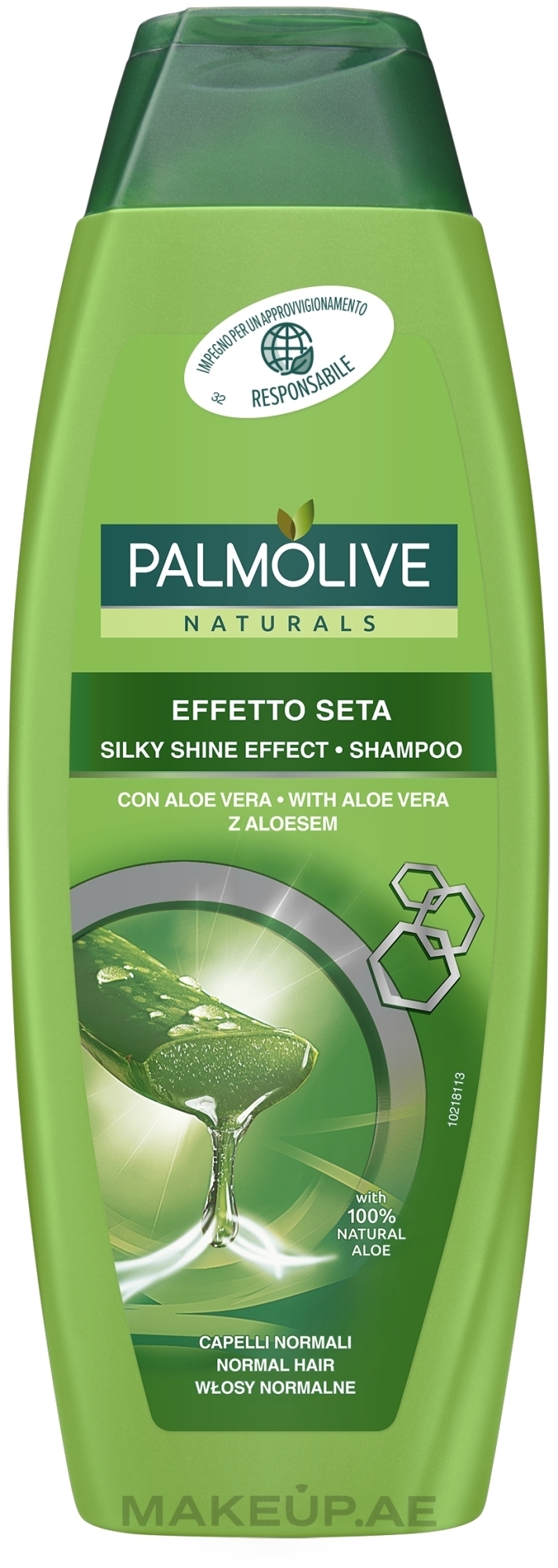 Picture of 350 ml Palmolive silky shiny effect shampoo European country product used for male female