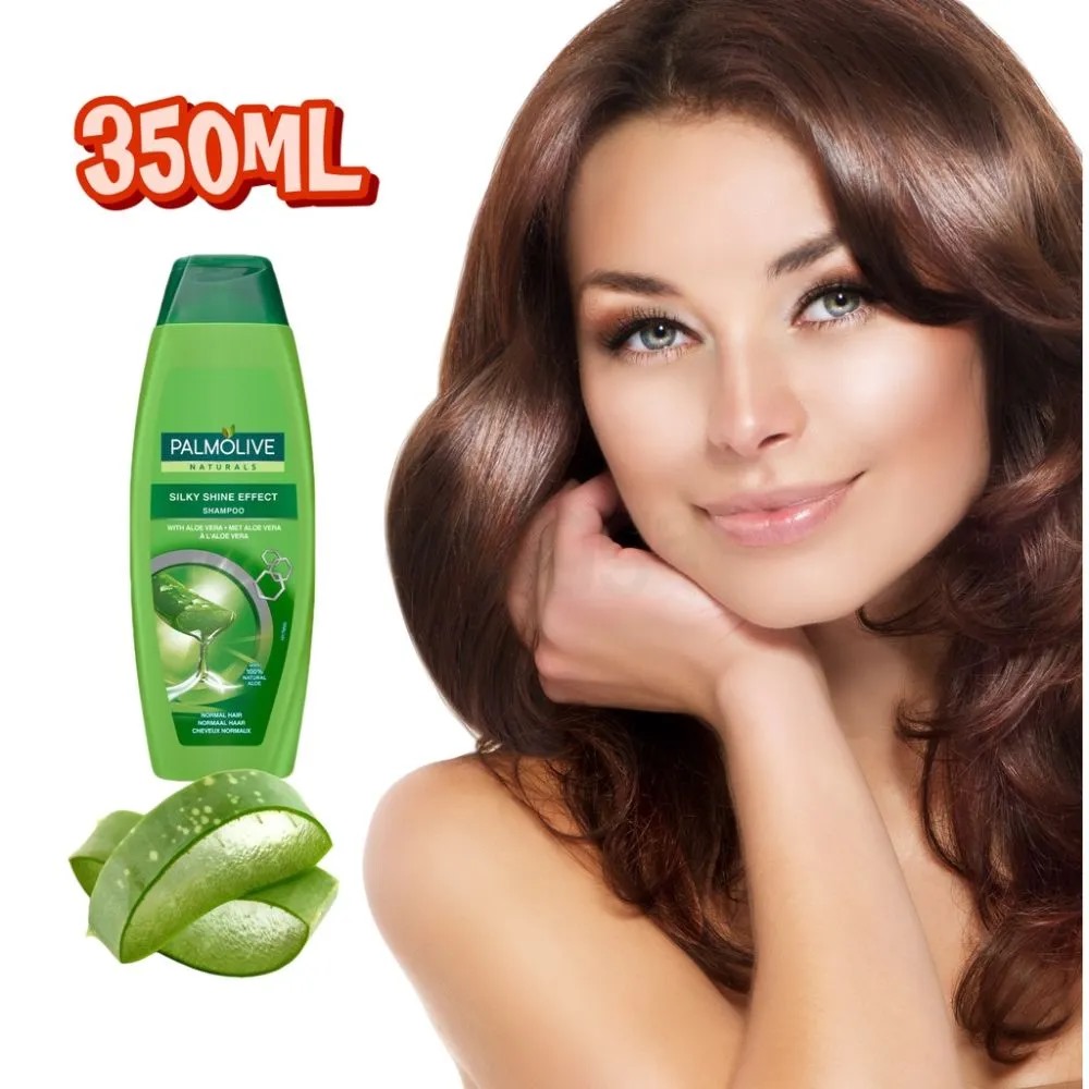 Picture of 350 ml Palmolive silky shiny effect shampoo European country product used for male female