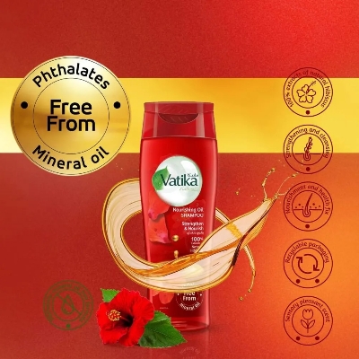 Picture of 425 ml Vatika Nourishing oil shampoo International Australian product used for male female