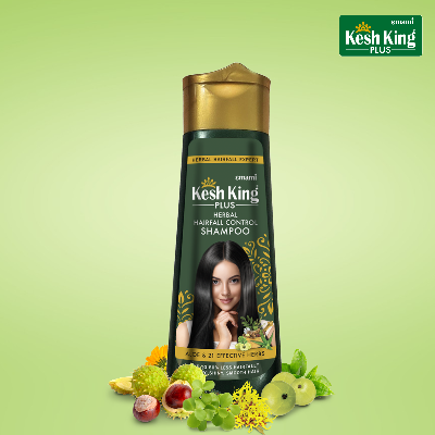 Picture of 200 ml kesh king hairfall control shampoo Indian product used for male female
