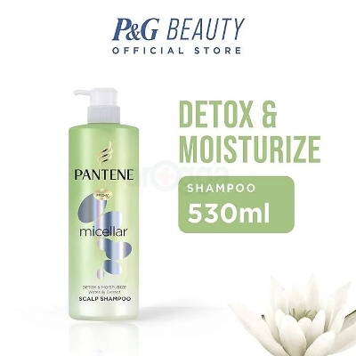 Picture of 530 ml Pan tene micellar Detox & Moisturize Waterlily Extract Scalp Shampoo International Thailand product used for male/ female