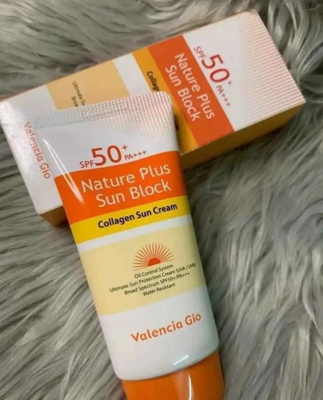 Picture of 70 ml  Valencia Gio Nature plus sunblock collagen sun cream International Korean product used for male female