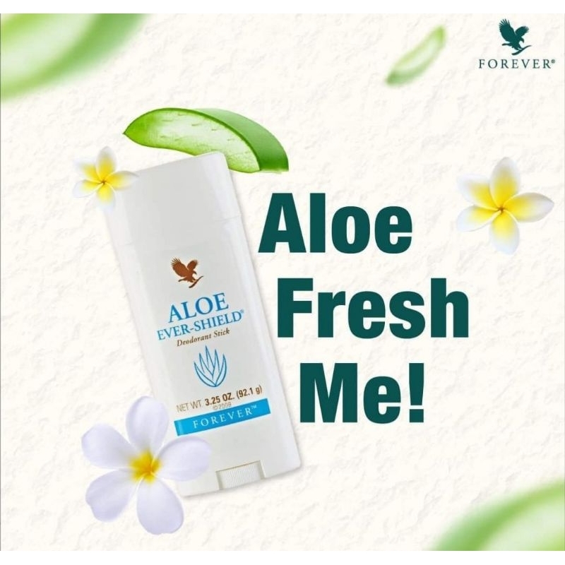 Picture of 92.1 gm Forever Aloe Ever Shield deodorant stick International USA product used for male female