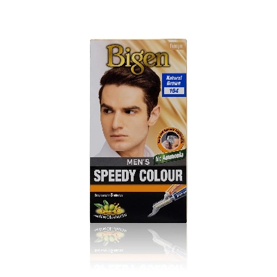 Picture of International Thailand product Bigen men's hair colour natural brown shade no 104 used for male - 40 GM+ 40 GM