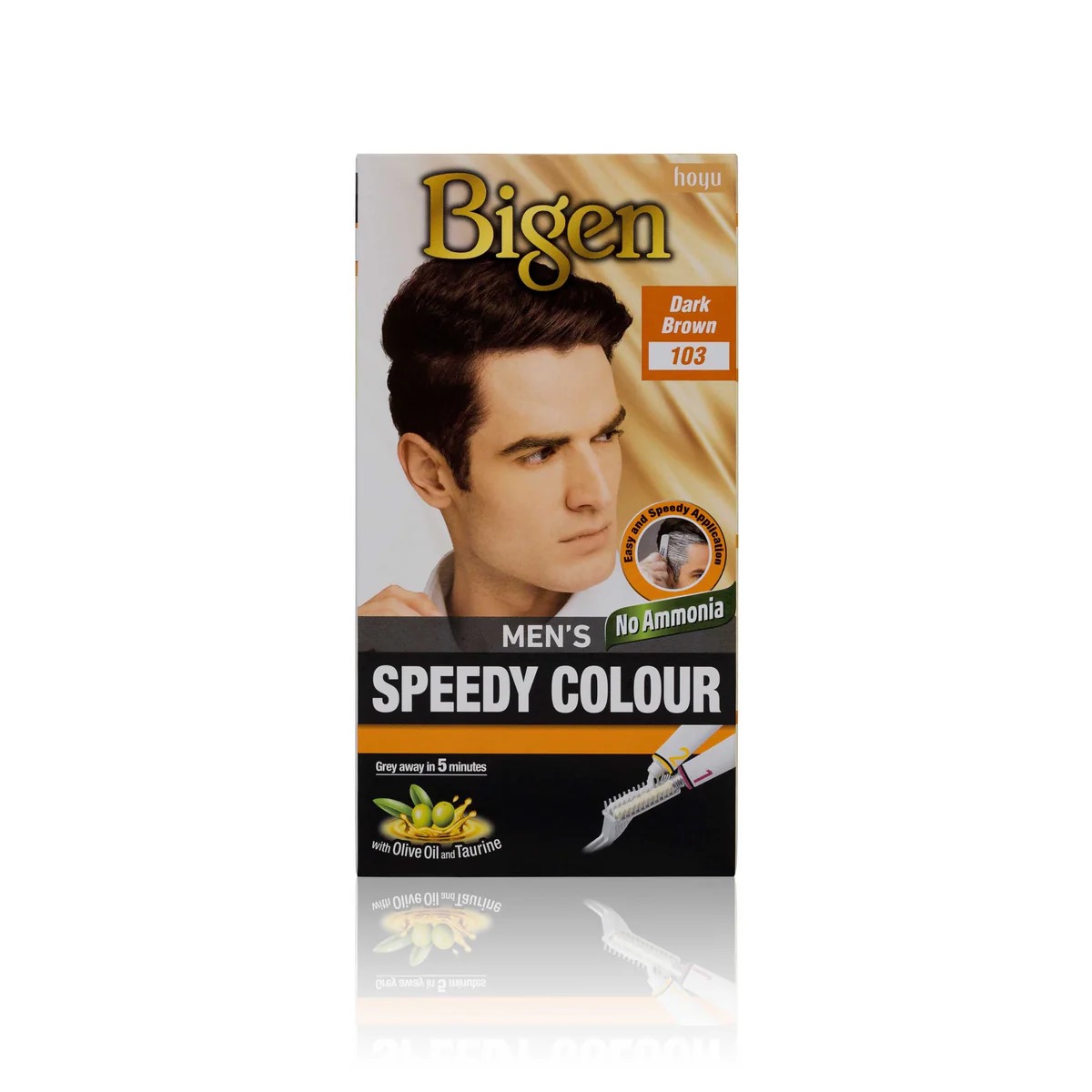 Picture of International Thailand product Bigen men's hair colour dark drown shade no 103 used for male - 40 GM+ 40 GM