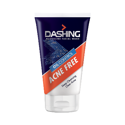 Picture of 100 gm Dashing oil control Acne free Facial wash International Malaysian product used for male