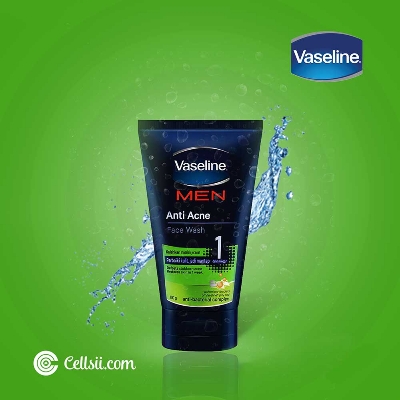 Picture of 100 gm Vaseline Men Anti Acne face wash International European product used for male