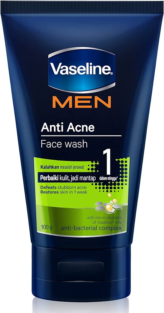 Picture of 100 gm Vaseline Men Anti Acne face wash International European product used for male