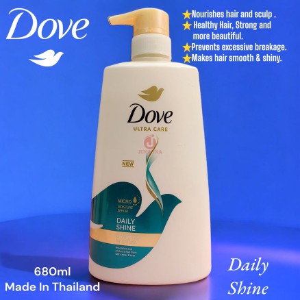 Picture of 680 ml Dove daily shine Hair care shampoo International Thailand product used for male/ female