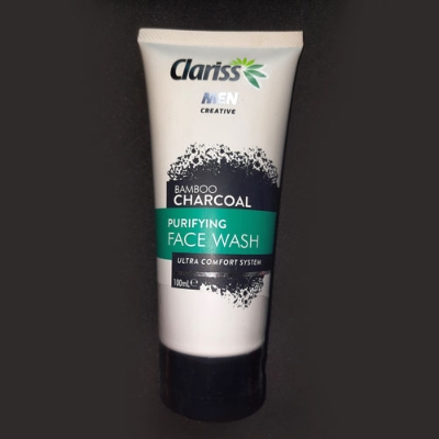 Picture of 100 ml Clariss Men creative Bamboo Charcoal Purifying face wash International UAE product used for male