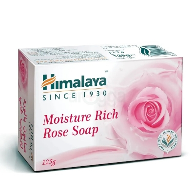 Picture of 125 gm Himalaya Moisture Rich Rose soap International UAE product used for male female