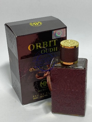 Picture of 80 ml Micro max Orbit Oudh Body perfume International UAE product used for male