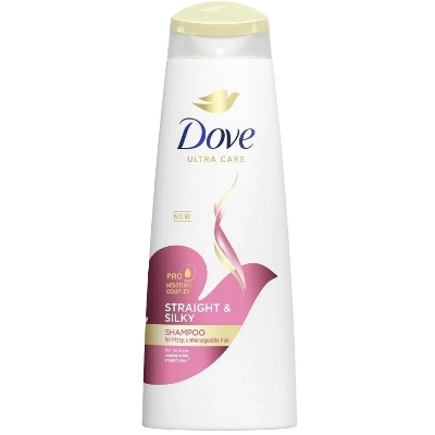 Picture of 330 ml Dove Straight & Silky Hair care shampoo International Thailand product used for male/ female