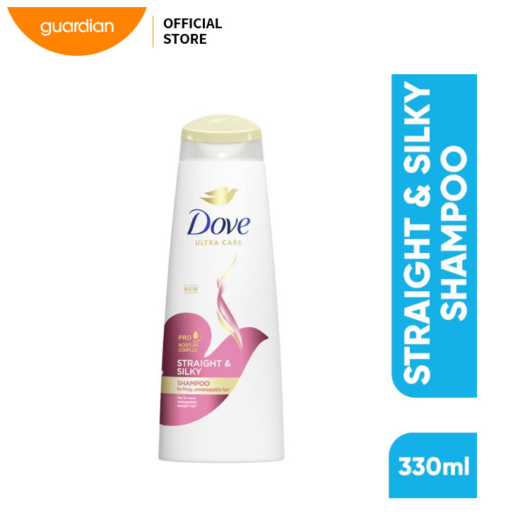 Picture of 330 ml Dove Straight & Silky Hair care shampoo International Thailand product used for male/ female