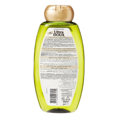 Picture of 400 ml Garnier Ultra Doux Mythic OLIVE Extreme Nourishing Shampoo International Egypt product used for male female
