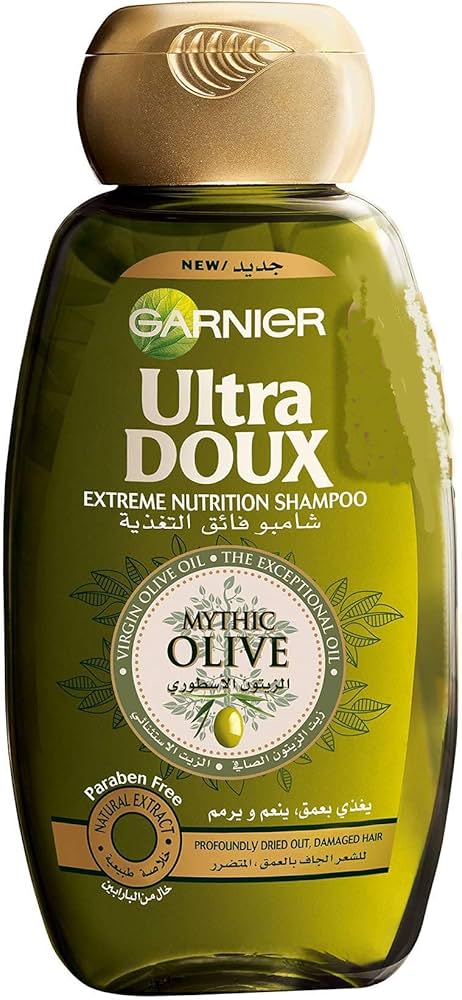 Picture of 400 ml Garnier Ultra Doux Mythic OLIVE Extreme Nourishing Shampoo International Egypt product used for male female