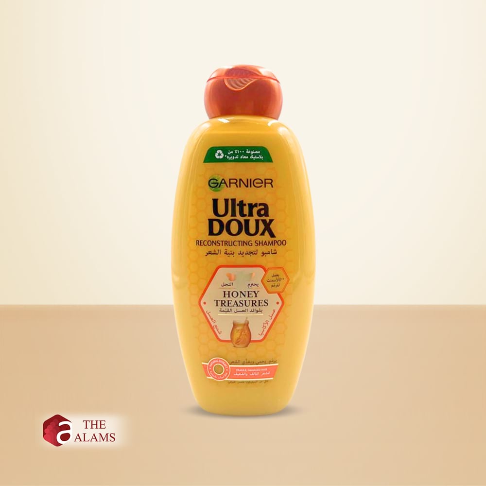 Picture of 400 ml Garnier Ultra Doux honey treasures Reconstructing Shampoo International Egypt product used for male female