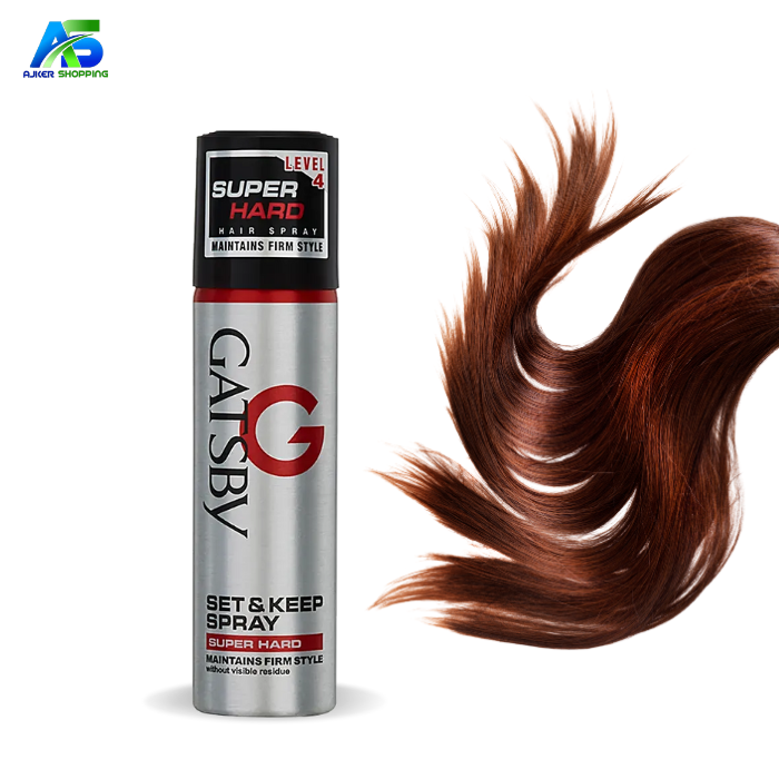 Picture of 250 ml Gatsby super hard level 4 hair spray International UAE product used for male female