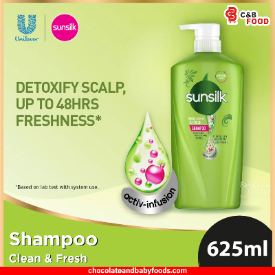 Picture of 625 ml Sunsilk Lively clean and fresh shampoo International Thailand product used for male/ female