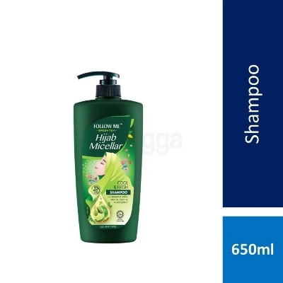 Picture of 650 ml Follow me Hijab Micellar Cool & Fresh shampoo International Malaysian product used for male female