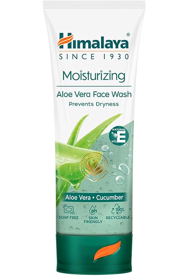 Picture of International Indonesia product Himalaya Moisturizing Aloe vera face wash used for male / female - 100 ml