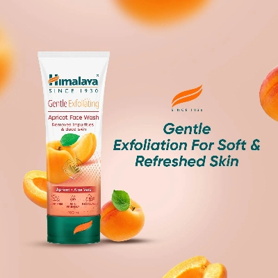 Picture of International Indonesia product Himalaya Gentle Exfoliating Apricoat face wash used for male / female - 100 ml