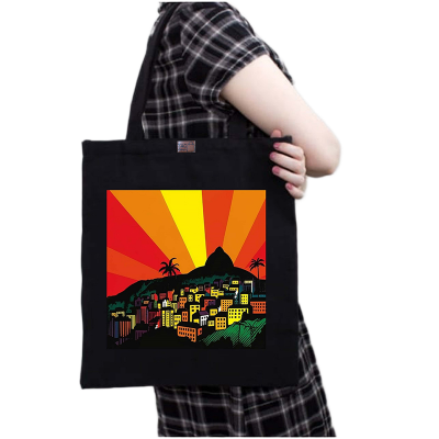 Picture of Canvas Tote Bag/Fashionable Top Handle Bag Black Color with Zipper for girls For University/College/Trenndy Fashionable Women