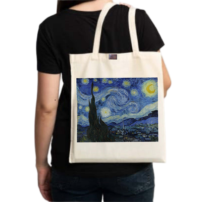 Picture of Canvas Tote Bag/Fashionable Top Handle Bag Off White Color with Zipper for girls For University/College/Trenndy Fashionable Women