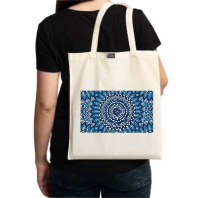 Picture of Canvas Tote Bag/Fashionable Top Handle Bag Off White Color with Zipper for girls For University/College/Trenndy Fashionable Women