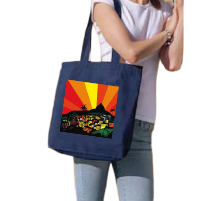 Picture of Canvas Tote Bag/Fashionable Top Handle Bag Blue Color with Zipper for girls For University/College/Trenndy Fashionable Women