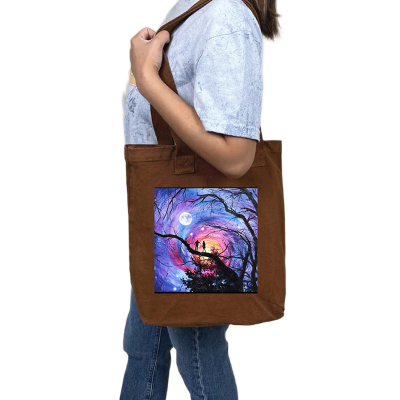 Picture of Canvas Tote Bag/Fashionable Top Handle Bag Brown Color with Zipper for girls For University/College/Trendy Fashionable Women