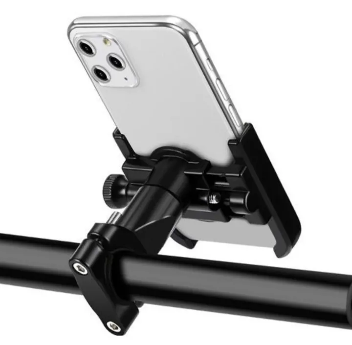 Picture of Metal Bike Mobile Holder For mobile phone bracket motorcycle bicycle takeaway rider -Black Easy to Use and Maintain