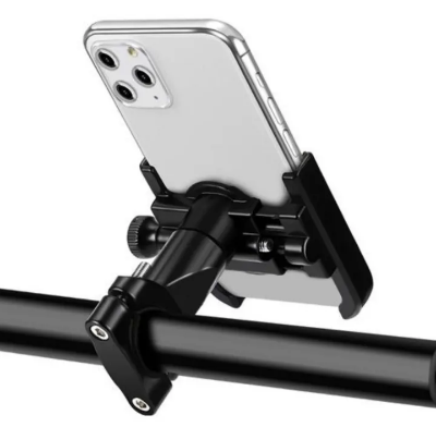 Picture of Metal Bike Mobile Holder For mobile phone bracket motorcycle bicycle takeaway rider -Black Easy to Use and Maintain