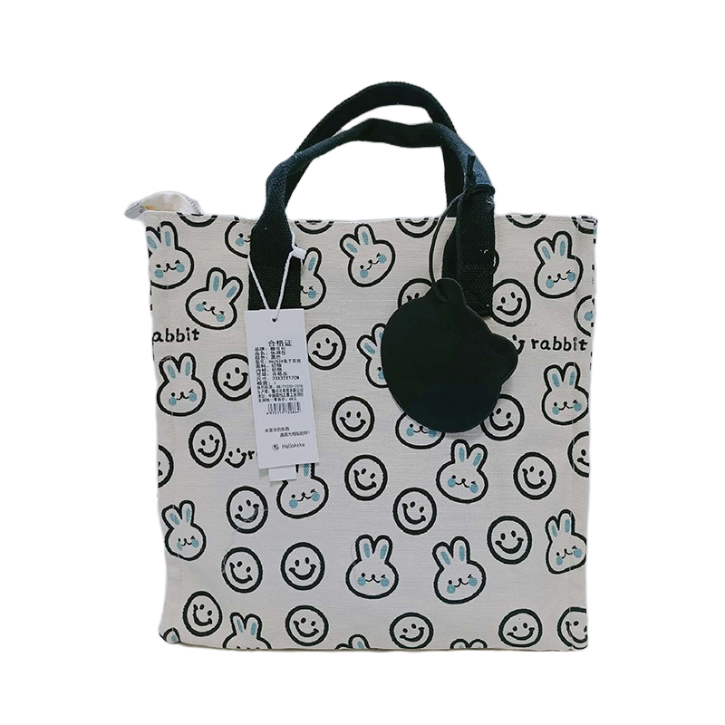 Picture of TAG Lifestyle Canvas Tote Bag/Fashionable Top Handle Bag Off White Color with Zipper for girls For University/College/Trendy Fashionable Women