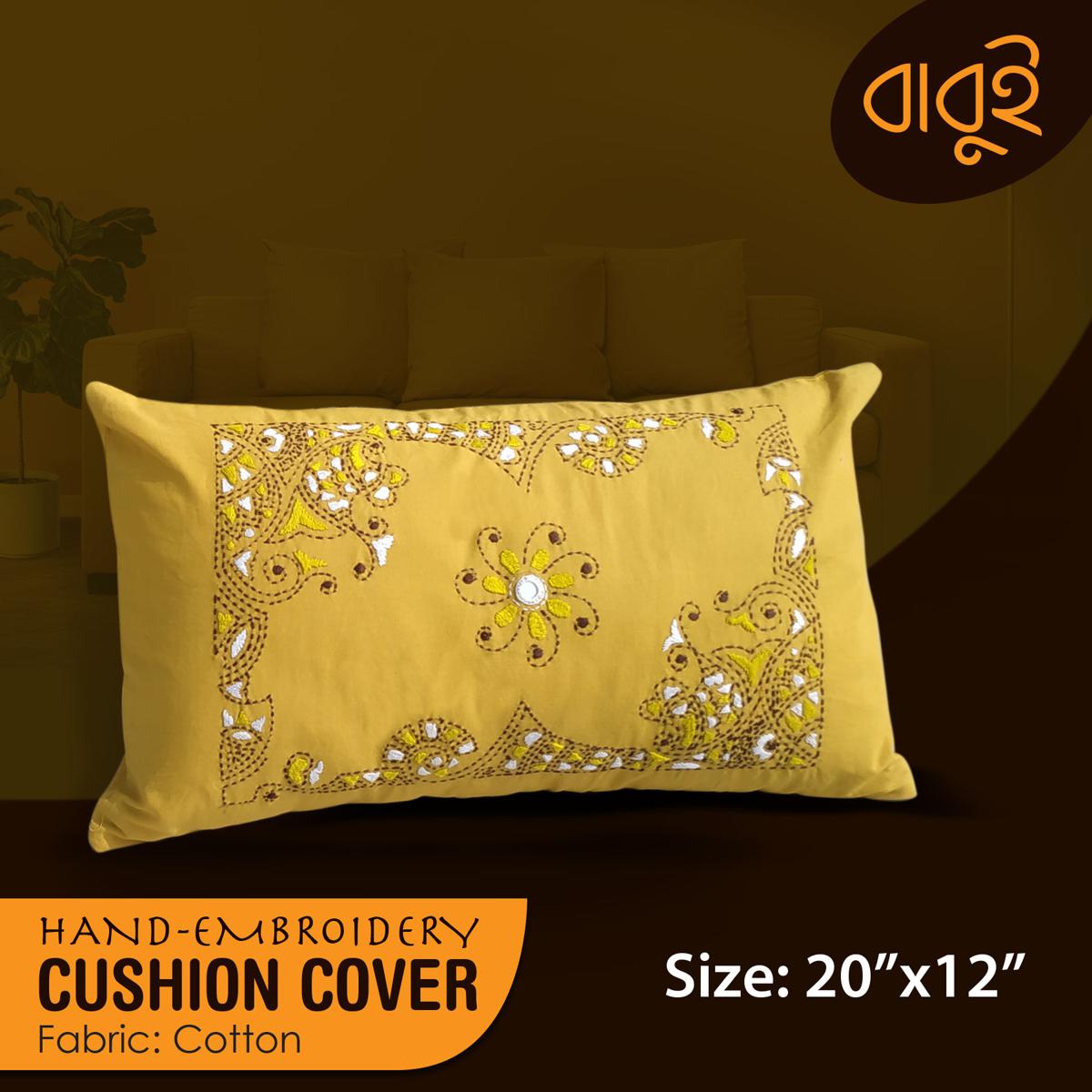 Picture of Modern decorative art hand embroidery (20"x12") cushion cover