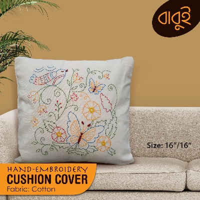 Picture of Hand-embroidery (16"×16") folk art cushion cover