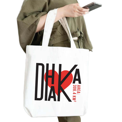 Picture of TAG Lifestyle Canvas Tote Bag/Fashionable Top Handle Off White Color With Zipper for girls For University/College/Trendy Fashionable Women