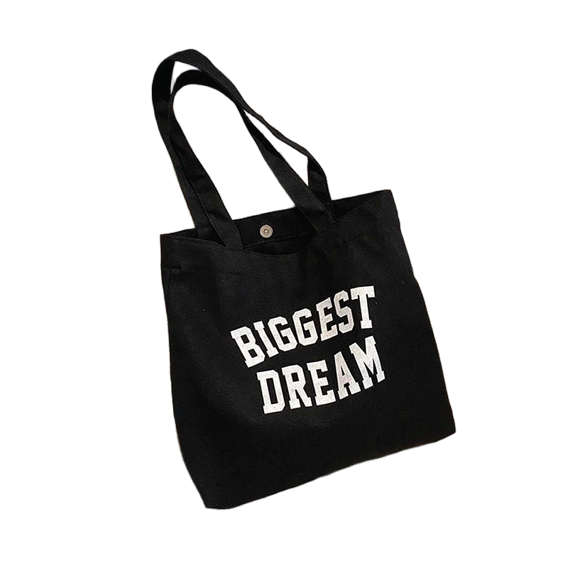 Picture of TAG Lifestyle Canvas Tote Bag/Exclusive BIGGEST DREAM Design Black Color for girls For University/College/Trendy Fashionable Women