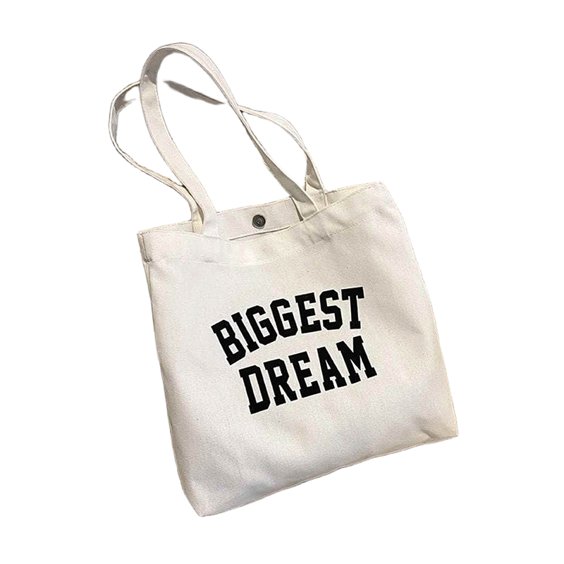 Picture of TAG Lifestyle Canvas Tote Bag/Exclusive BIGGEST DREAM Design Off White Color for girls For University/College/Trendy Fashionable Women