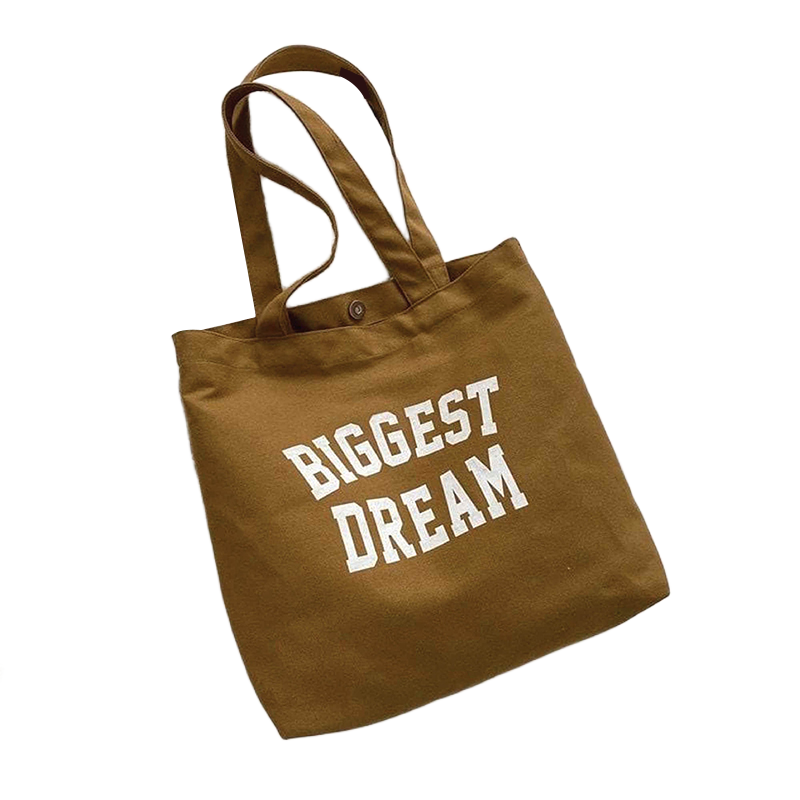 Picture of TAG Lifestyle Canvas Tote Bag/Exclusive BIGGEST DREAM Design Brown Color for girls For University/College/Trendy Fashionable Women