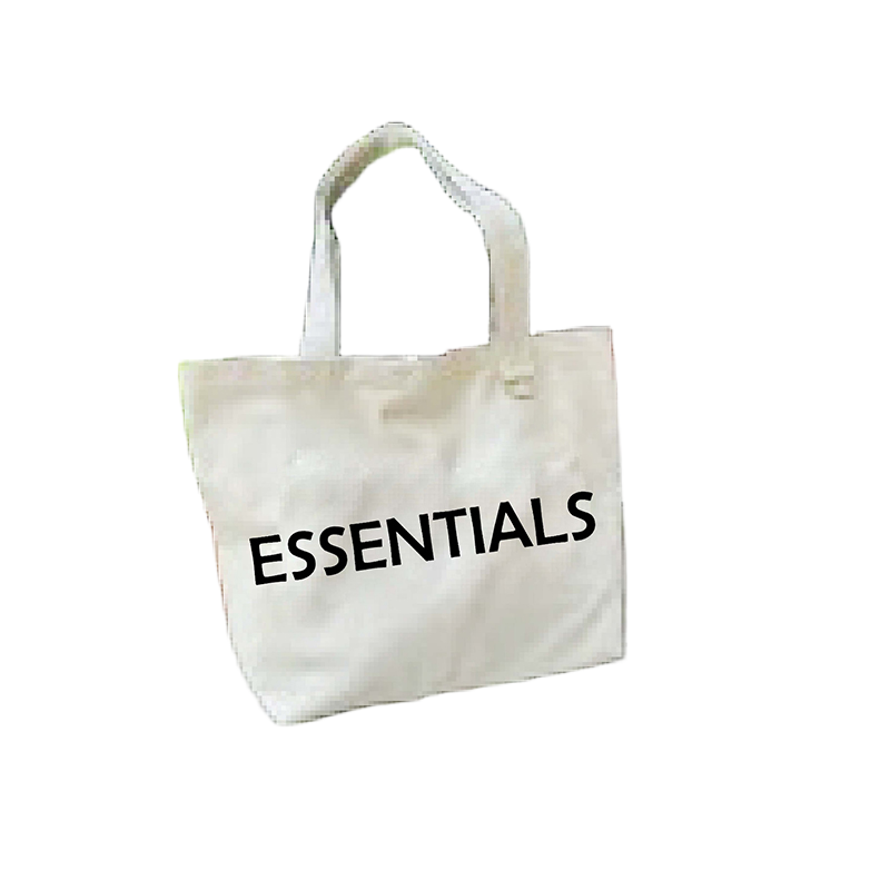 Picture of TAG Lifestyle Canvas Tote Bag ESSENTIALS Design Top Handle Off White Color Tote Bag for girls For University/College/Trendy Fashionable Women