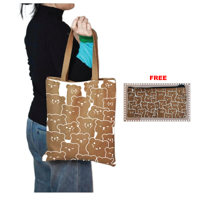 Picture of TAG Lifestyle Canvas Tote Bag, Stylish Canvas Bag, Hand and Shoulder Bag for University, College student -Trendy Fashionable Tote Bag for Women and Girls