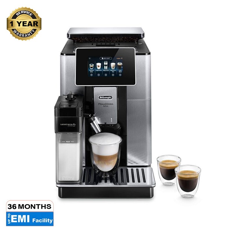 De’Longhi PrimaDonna Soul One Connected Touch Bean to Cup Coffee Machine (ECAM610.75.MB)