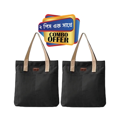 Picture of TAG Lifestyle Outside Pocket Canvas Tote Bag/Fashionable Tote Bag With Zipper Enclosure for girls For University/College/Trendy Fashionable Women