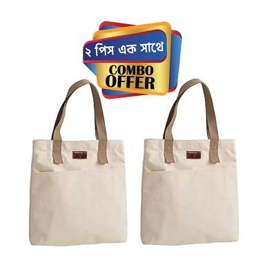 Picture of TAG Lifestyle Outside Pocket Canvas Tote Bag/Fashionable Tote Bag With Zipper Enclosure for girls For University/College/Trendy Fashionable Women