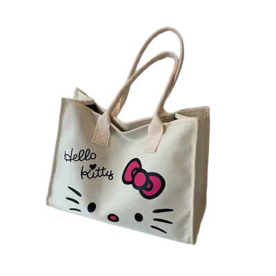 Picture of Product Details TAG Lifestyle Canvas Tote Bag/Fashionable  Hello Kitty Tote Bag With Zipper Enclosure for Girls For University/College/Trendy Fashionable Women