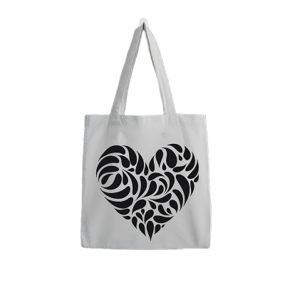 Picture of TAG Lifestyle Canvas Tote Bag/Exclusive Love Design Off White Color for girls For University/College/Trendy Fashionable Women