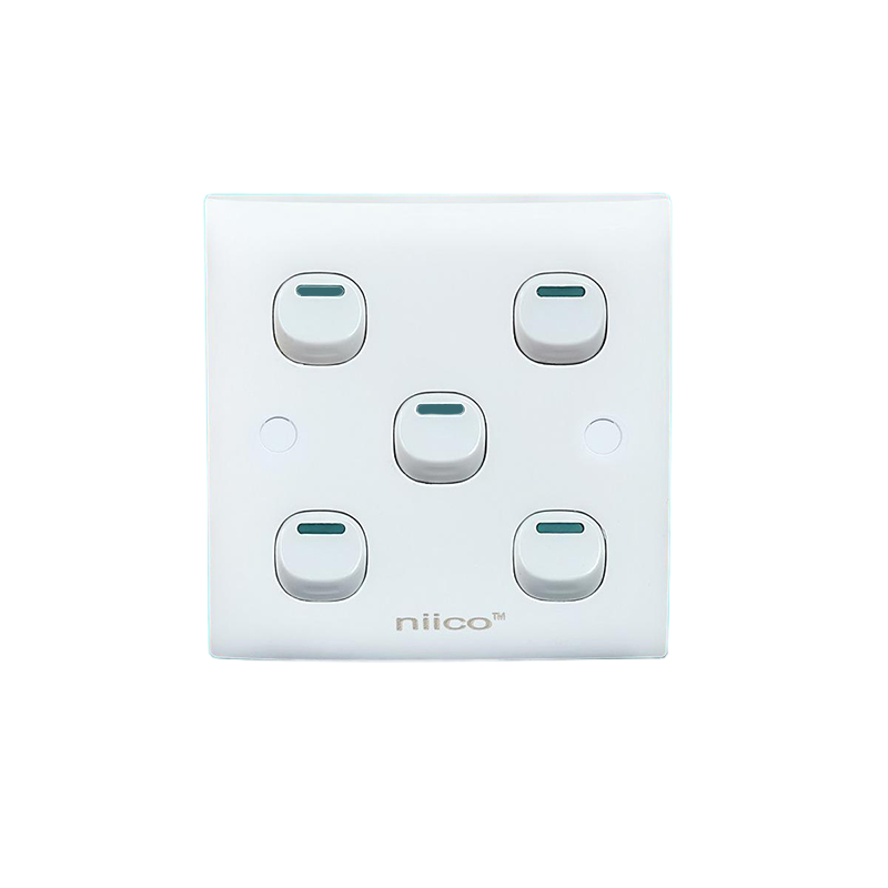 Picture of NIICO Classic 5 Gang 1 Way Wall Switch 
