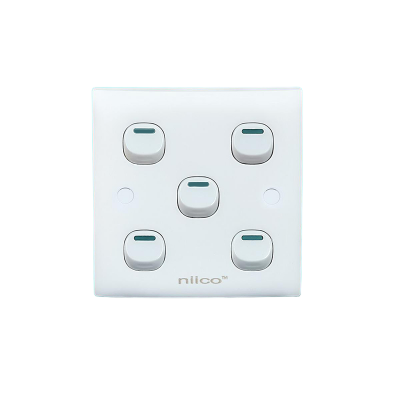 Picture of NIICO Classic 5 Gang 1 Way Wall Switch 